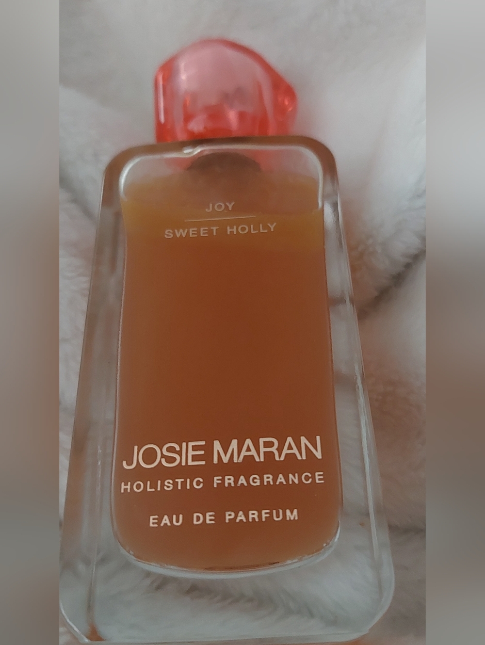 Josie Maran Joy Sweet Holly Eau de Parfum - Amber & Coral Bottle